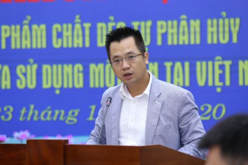 Ông Đinh Xuân Cường - Phó Chủ tịch, Tổng giám đốc Tập đoàn An Phát Holdings phát biểu chào mừng Hội thảo