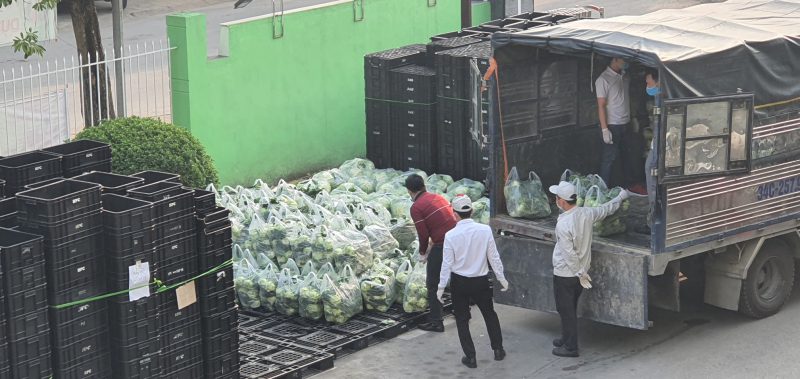 Agricultural products are ready to be transported