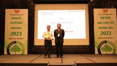 Nhựa Hà Nội đạt giải Nhà cung ứng toàn diện (Best performance) của Toyota Boshoku
